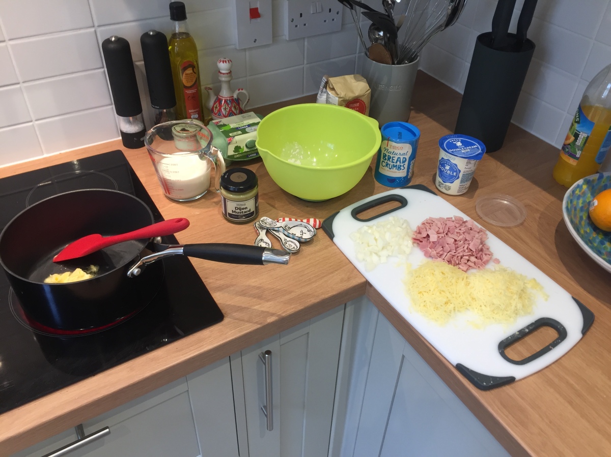Ham &amp; cheese croquetas ingredients